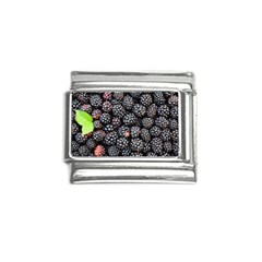 Blackberries-background-black-dark Italian Charm (9mm) by Amaryn4rt