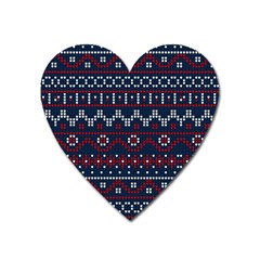 Christmas-concept-with-knitted-pattern Heart Magnet by Amaryn4rt