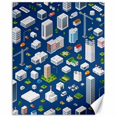 Isometric-seamless-pattern-megapolis Canvas 16  X 20  by Amaryn4rt