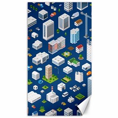 Isometric-seamless-pattern-megapolis Canvas 40  X 72  by Amaryn4rt