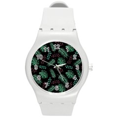 Animals Galaxy Space Round Plastic Sport Watch (m) by Amaryn4rt