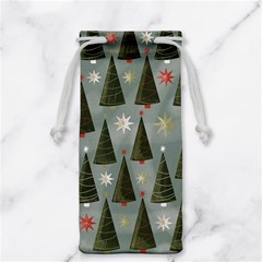 Christmas Trees Pattern Wallpaper Jewelry Bag by Pakjumat