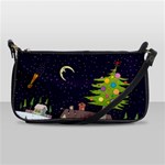 House Tree Man Moon Night Stars Shoulder Clutch Bag Front