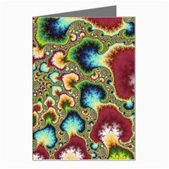 Colorful Psychedelic Fractal Trippy Greeting Card by Modalart