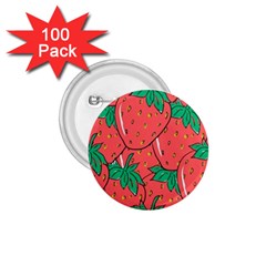 Texture Sweet Strawberry Dessert Food Summer Pattern 1 75  Buttons (100 Pack)  by Sarkoni