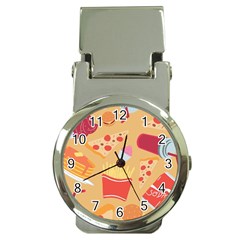 Fast Junk Food  Pizza Burger Cool Soda Pattern Money Clip Watches by Sarkoni