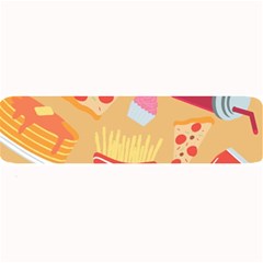 Fast Junk Food  Pizza Burger Cool Soda Pattern Large Bar Mat by Sarkoni