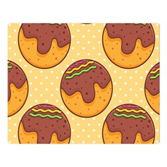 Takoyaki Food Seamless Pattern Premium Plush Fleece Blanket (large) by Sarkoni