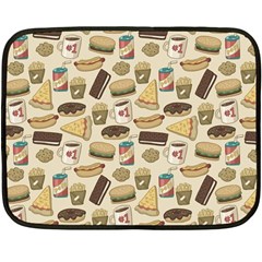 Junk Food Hipster Pattern Fleece Blanket (mini) by Sarkoni