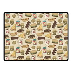 Junk Food Hipster Pattern Two Sides Fleece Blanket (small) by Sarkoni