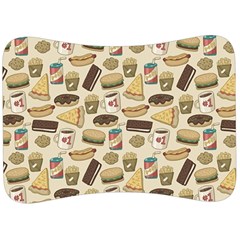 Junk Food Hipster Pattern Velour Seat Head Rest Cushion by Sarkoni