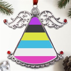 Bigender Flag Copy Metal Angel With Crystal Ornament by Dutashop