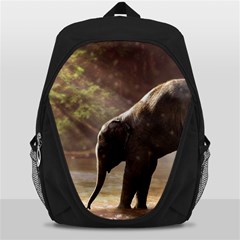 Baby Elephant Watering Hole Backpack Bag by Sarkoni