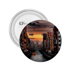 River Buildings City Urban 2 25  Buttons by Sarkoni