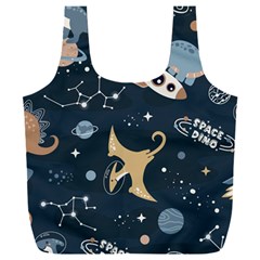 Space Theme Art Pattern Design Wallpaper Full Print Recycle Bag (xxl) by Proyonanggan