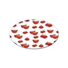 Summer Watermelon Pattern Sticker (oval) by Dutashop