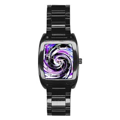 Canvas Acrylic Digital Design Stainless Steel Barrel Watch by Amaryn4rt