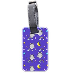 Cat Texture Pattern Seamless Rainbow Luggage Tag (two Sides) by Ravend