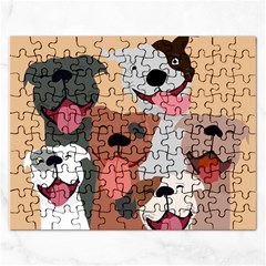 Dogs Pet Background Pack Terrier Rectangular Jigsaw Puzzl by Ravend