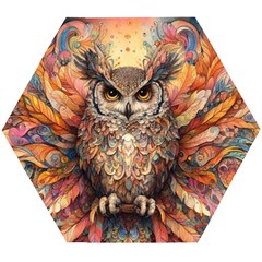 Drawing Olw Bird Wooden Puzzle Hexagon by Ravend