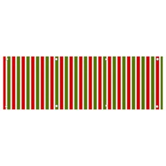 Pattern Background Red White Green Banner And Sign 9  X 3  by Amaryn4rt