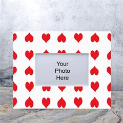 Heart Red Love Valentines Day White Tabletop Photo Frame 4 x6  by Bajindul