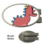 Dinosaur Dragon Drawing Cute Money Clips (Oval)  Front