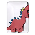 Dinosaur Dragon Drawing Cute Rectangular Glass Fridge Magnet (4 pack) Front