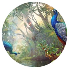 Peafowl Peacock Bird Birds Painting Art Wildlife Uv Print Acrylic Ornament Round by Sarkoni