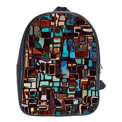 Stained Glass Mosaic Abstract School Bag (xl) by Sarkoni