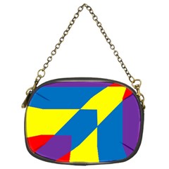 Colorful Red Yellow Blue Purple Chain Purse (two Sides) by Grandong