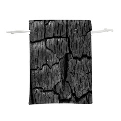 Coal Charred Tree Pore Black Lightweight Drawstring Pouch (l) by Amaryn4rt