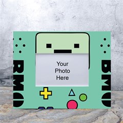 Adventure Time Beemo Bmo Illustration Cartoons White Tabletop Photo Frame 4 x6  by Sarkoni