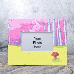 Red Mushroom Animation Adventure Time Cartoon Multi Colored White Tabletop Photo Frame 4 x6  by Sarkoni