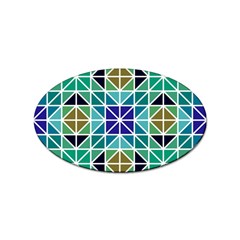 Mosaic Triangle Symmetry Sticker Oval (100 Pack) by Apen