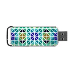 Mosaic Triangle Symmetry Portable Usb Flash (two Sides) by Apen