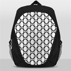 Black Pattern Halftone Wallpaper Backpack Bag by Apen