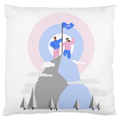 Achievement Success Mountain Clouds Standard Premium Plush Fleece Cushion Case (two Sides) by Modalart