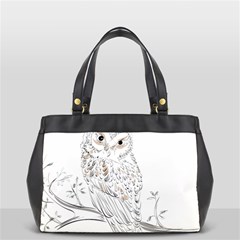 Owl Bird Wildlife Bird Of Prey Oversize Office Handbag (2 Sides) by Modalart