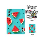 Watermelon Fruit Slice Playing Cards 54 Designs (Mini) Front - Spade8