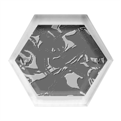 Camouflage Pattern Fabric Hexagon Wood Jewelry Box by Bedest