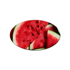 Watermelon Fruit Green Red Sticker Oval (10 Pack) by Bedest