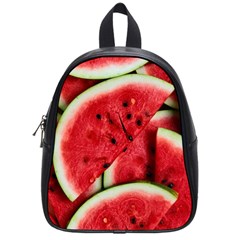 Watermelon Fruit Green Red School Bag (small) by Bedest