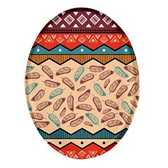 Ethnic-tribal-pattern-background Oval Glass Fridge Magnet (4 Pack) by Apen