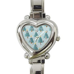 Christmas Trees Time Heart Italian Charm Watch by Ravend