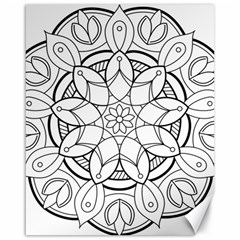 Mandala Drawing Dyes Page Canvas 16  X 20  by Ravend