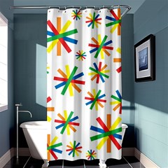 Celebrate Pattern Colorful Design Shower Curtain 36  X 72  (stall)  by Ravend