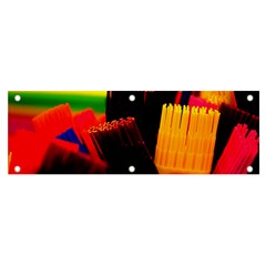 Plastic Brush Color Yellow Red Banner And Sign 6  X 2  by Amaryn4rt