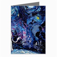 Unicorn Starry Night Print Van Gogh Greeting Card by Modalart