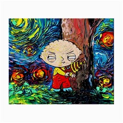 Cartoon Starry Night Vincent Van Gogh Small Glasses Cloth (2 Sides) by Modalart